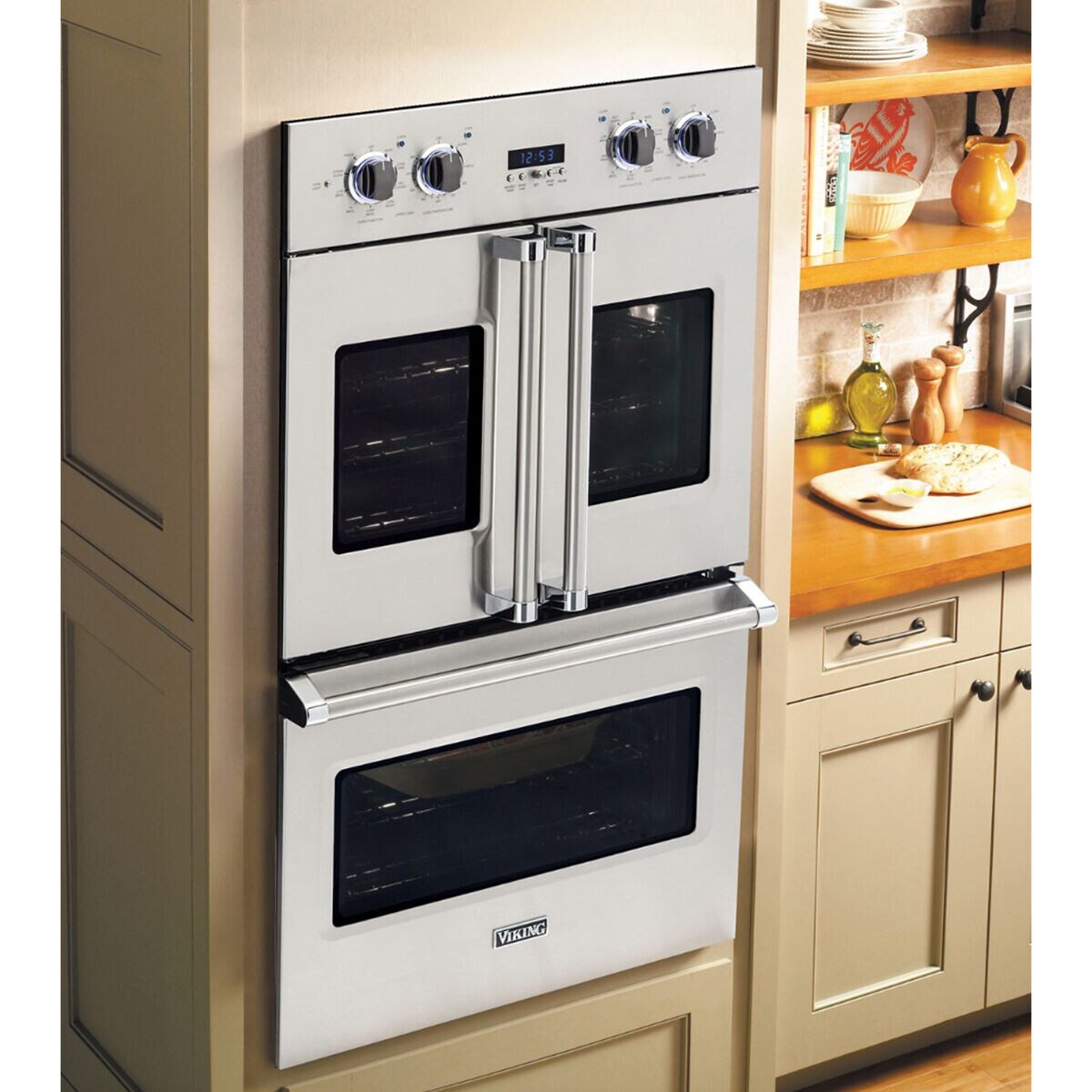 French door double wall oven electric hot sale