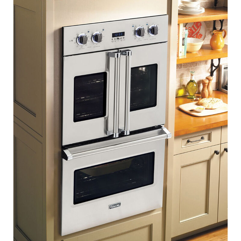 Viking 7 Series 30" 9.4 Cu. Ft. Electric French Door Wall Oven with Dual Convection & Self Clean - Frost White, , hires