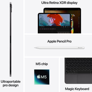 Apple 11 in. iPad Pro (2025 Release) with Wifi-Only, M5, 256 GB Storage, Apple Intelligence & 10Hrs. of Battery Life - Silver, , hires