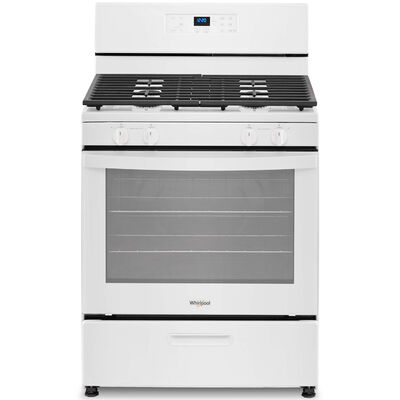 Whirlpool 30 in. 5.1 cu. ft. Gas Range with 4 Sealed Burners - White | WFG320M0MW
