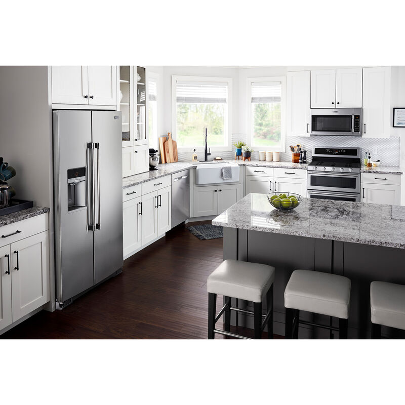 Maytag 30 in. 6 cu. ft. True European Convection Double Oven Gas Range with 5 Sealed Burners - Stainless Steel, , hires