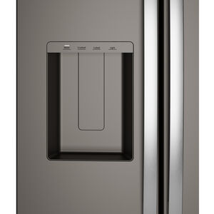GE 36 in. 27.9 cu. ft. Side-by-Side Refrigerator with Ice & Water Dispenser - Slate, Slate, hires