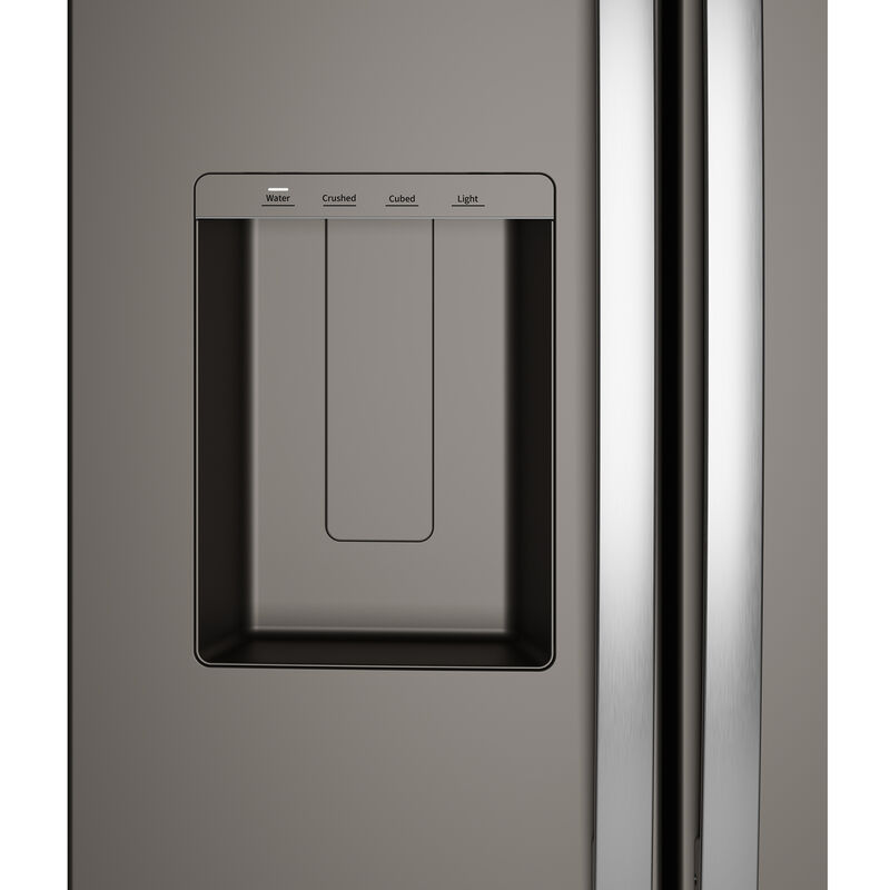 GE 36 in. 27.9 cu. ft. Side-by-Side Refrigerator with Ice & Water Dispenser - Slate, Slate, hires