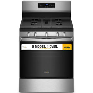 Whirlpool 30 in. 5 cu. ft. Air Fry Standard Convection Gas Range with 5 Sealed Burners - Stainless Steel, , hires