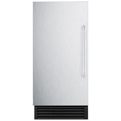 Summit 15 in. Built-In Undercounter Commercial-Use Ice Maker with 25 lb. Ice Storage, Auto-Defrost & Digital Control - Stainless Steel | BIM44GADA