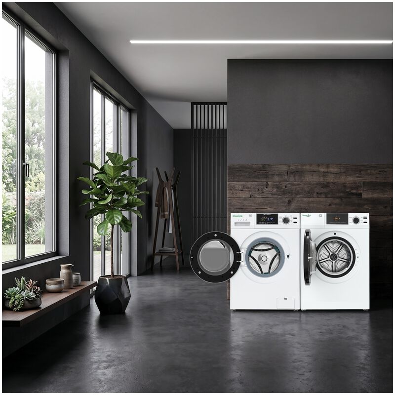 Equator Advanced 24 in. 2.47 cu. ft. Electric Front Load Laundry Center with Sensor Dry, Pet & Sanitize Cycle - White, , hires