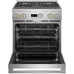 Monogram Statement Series 30 in. 5.7 cu. ft. Smart Standard Convection Gas Range with 4 Sealed Burners - Stainless Steel, , hires