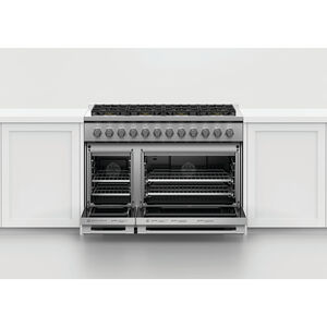 Fisher & Paykel Series 7 Professional 48 in. 7.7 cu. ft. Convection Double Oven Freestanding Gas Range with 8 Sealed Burners - Stainless Steel, , hires