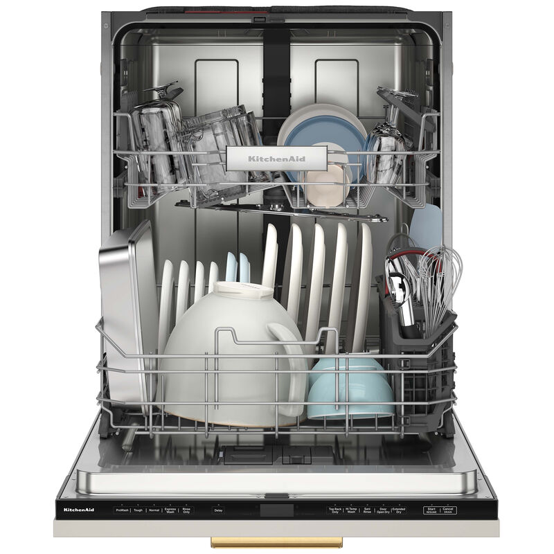 KitchenAid 24 in. Built-In Dishwasher with Top Control, 44 dBA Sound Level, 14 Place Settings, 5 Wash Cycles & Sanitize Cycle - Custom Panel Ready, , hires