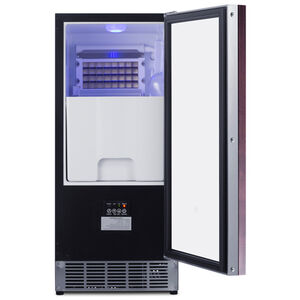 Summit 15 in. Built-In Undercounter Commercial-Use Ice Maker with 25 lb. Ice Storage, Auto-Defrost & Digital Control - Custom Panel Ready, , hires