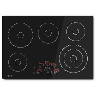 LG 30 in. Electric Cooktop with 5 Smoothtop Burners - Black | LCE3010SB