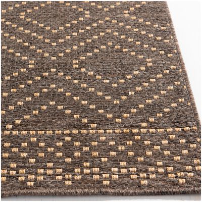 Natco Santorini Collection Outdoor Area Rug Sidra 7'10"x9'10" - Pebble/Natural | 1735PU80106P
