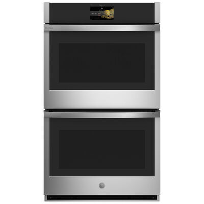 GE Profile 30" 10.0 Cu. Ft. Electric Smart Double Wall Oven with True European Convection & Self Clean - Stainless Steel | PTD9000SNSS