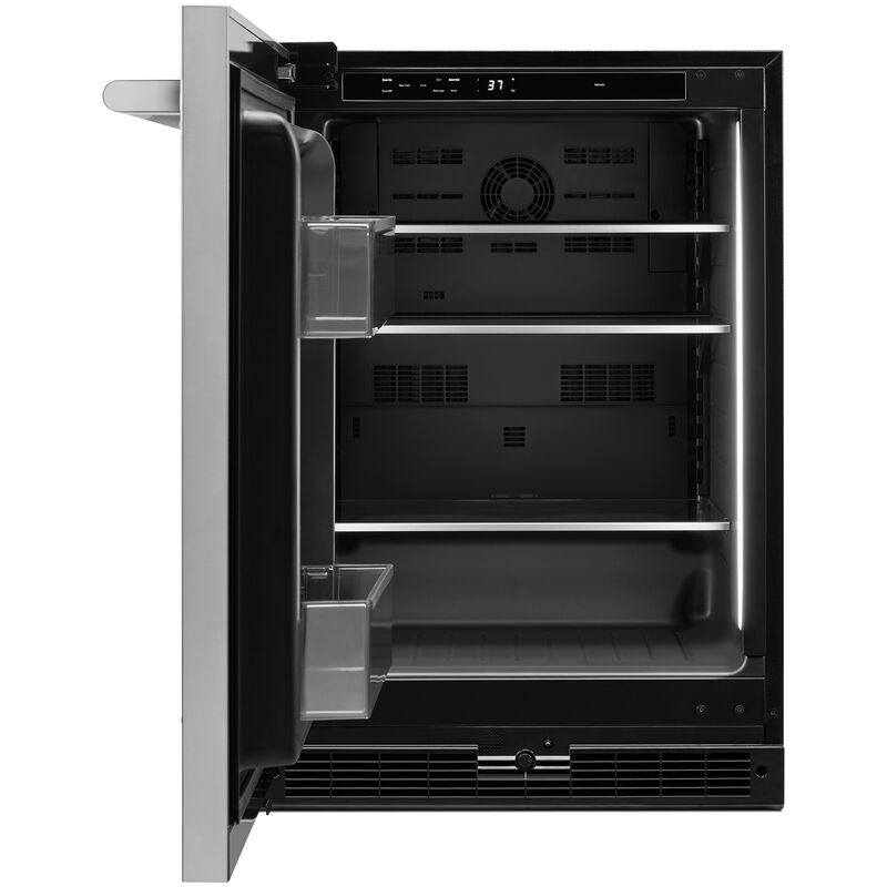 JennAir Rise 24 in. 5.0 cu. ft. Left-Hinged Built-In Undercounter Refrigerator - Stainless Steel, , hires