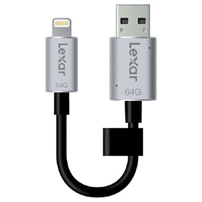 Lexar 64GB JumpDrive C20i Lightning to USB 3.0 Cable with Built-In Flash Drive | LJDC20I64GB