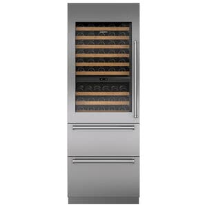 Sub-Zero Designer Series 30 in. Built-in Smart Wine Column Storage with Wood Racks, Multi-Temperature Zones & 86 Bottle Capacity - Custom Panel Ready, , hires