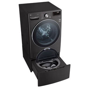 LG 27 in. 5.0 cu. ft. Smart Stackable Front Load Washer with TurboWash 360, Sanitize & Steam Wash Cycle - Black Steel, Black Steel, hires