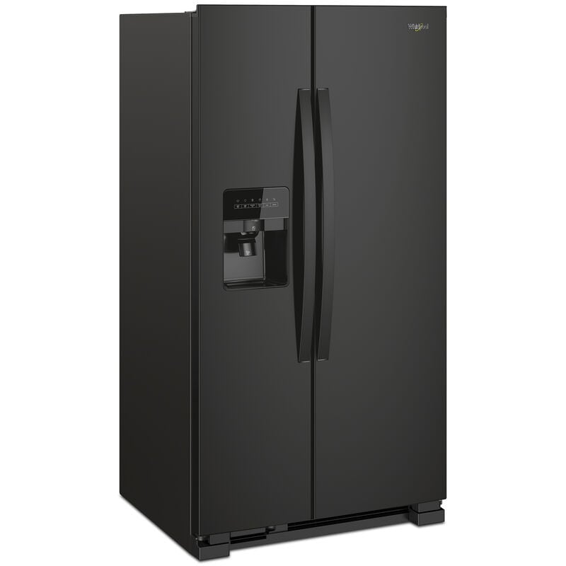 Whirlpool 33 in. 21.4 cu. ft. Side by Side Refrigerator with Ice & Water Dispenser - Black, Black, hires