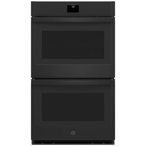 GE 30 in. 10.0 cu. ft. Electric Smart Double Oven with True European Convection & Self Clean - Black, , hires