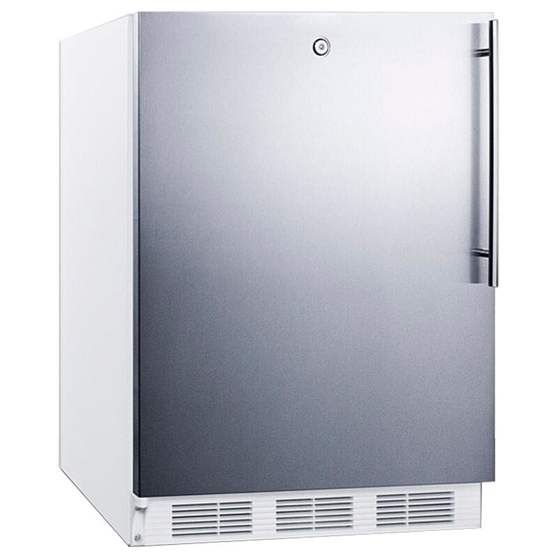 Summit AccuCold 24 in. 5.5 cu. ft. Left-Hinged Undercounter Refrigerator - Stainless Steel, , hires