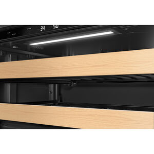 KitchenAid 24 in. Built-In/Freestanding 4.8 cu. ft. Compact Beverage Center with Adjustable Shelves & Digital Control - Black Ore, Black Ore, hires