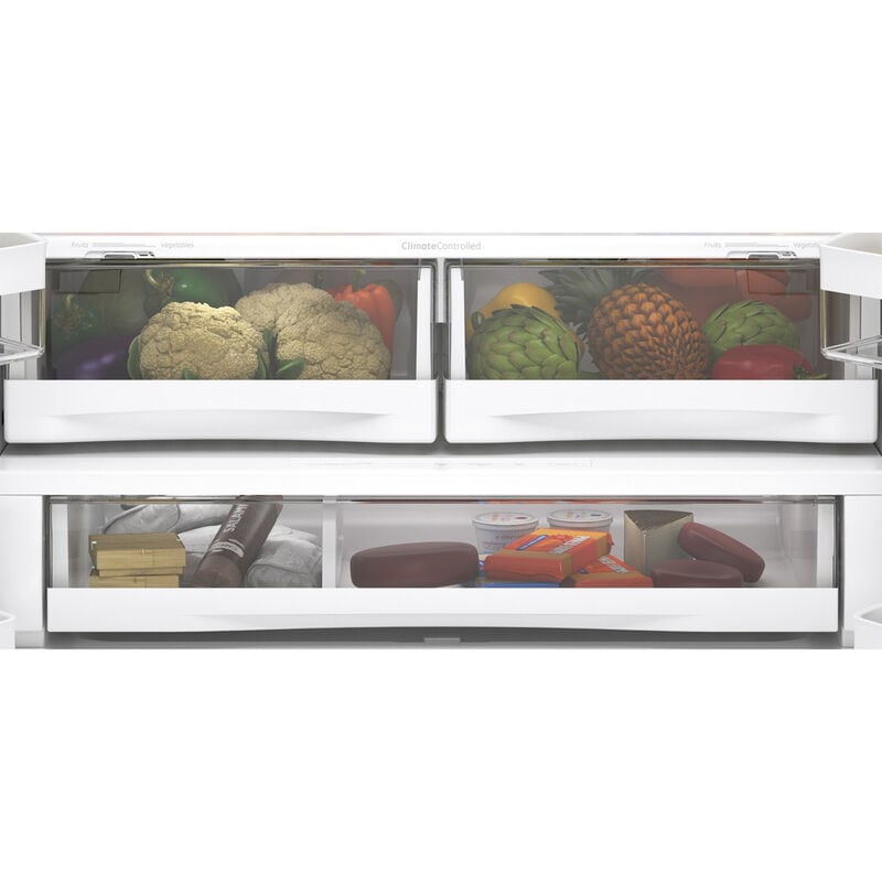 GE 36 in. 28.7 cu. ft. French Door Refrigerator with Ice Maker - Fingerprint Resistant Stainless, Fingerprint Resistant Stainless, hires