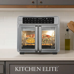 Kitchen Elite 16 Quart French Door Air Fryer Oven Countertop Convection Cooker with LED Display - Stainless Steel, , hires