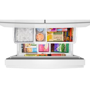 Whirlpool 36 in. 29.8 cu. ft. 4-Door French Door Refrigerator with Internal Water Dispenser - White, White, hires