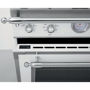 Bertazzoni Heritage Series 36 in. 5.9 cu. ft. Dual Convection Gas Range with 6 Sealed Burners & Griddle - Stainless Steel, , hires