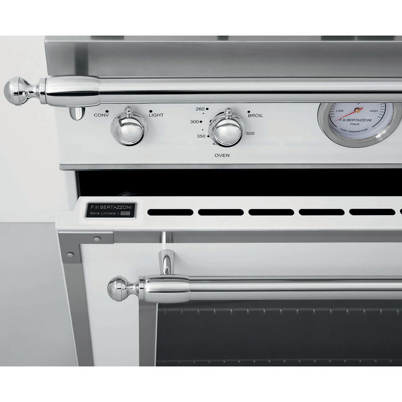 Bertazzoni Heritage Series 36 in. 5.9 cu. ft. Dual Convection Gas Range with 6 Sealed Burners & Griddle - Stainless Steel, , hires
