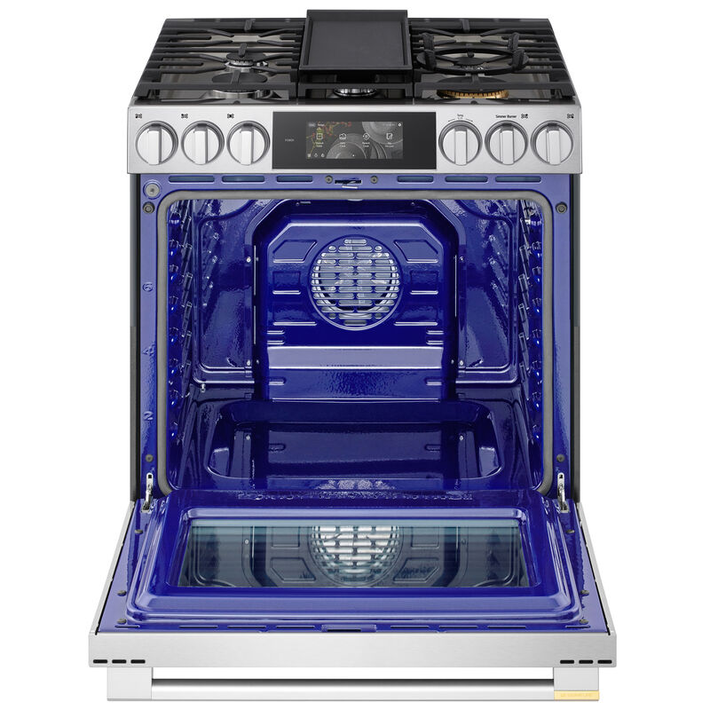 LG Signature 30 in. 6.3 cu. ft. Smart Air-Fry True European Convection Slide-in Gas Range with 5 Sealed Burners & Griddle - PrintProof Stainless Steel, , hires