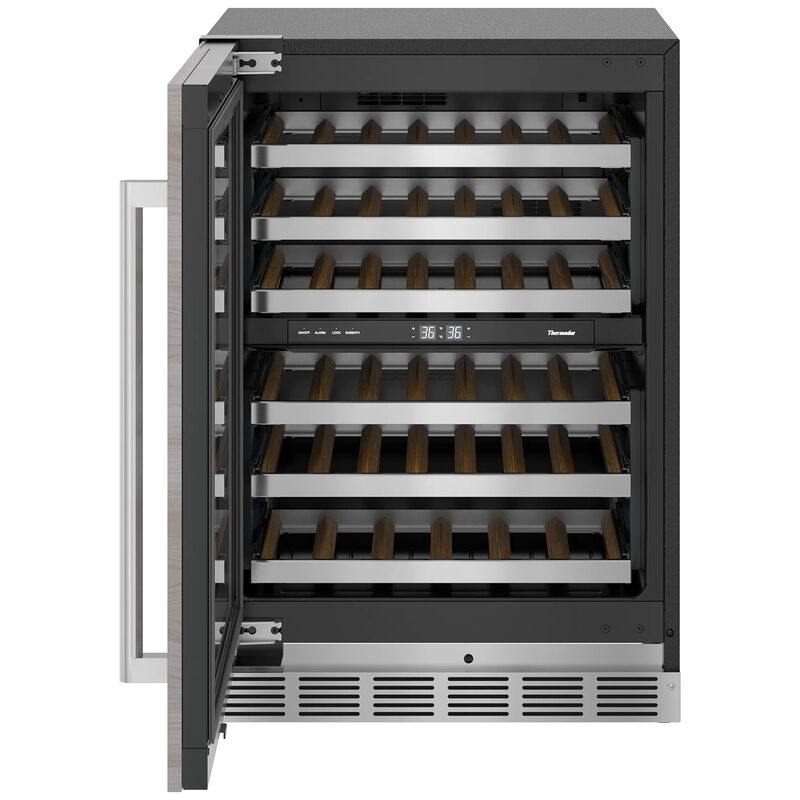Thermador Freedom Collection 24 in. Compact Built-In Wine Cooler with 41 Bottle Capacity, Dual Temperature Zones & Digital Control - Custom Panel Ready, , hires