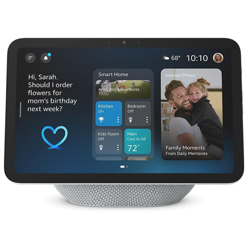 Amazon Echo Show 8 (newest model), Vibrant HD 8.7" display with spatial audio, designed for Alexa+ (Glacier White), , hires