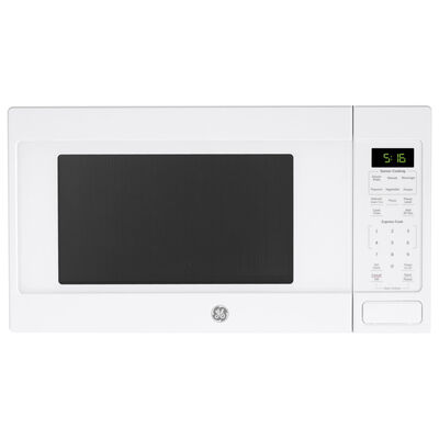 GE 22 in. 1.6 cu. ft. Countertop Microwave with Sensor Cooking - White | GCST16S1WWW