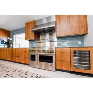 JennAir Pro-Style 48 in. Ducted Canopy Pro Style Style Range Hood with 1200 CFM, 4 Fan Speeds & 3 Halogen Lights - Stainless Steel, , hires