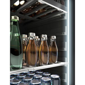 Zephyr Presrv Series 24 in. Built-In/Freestanding 5.6 cu. ft. Compact Beverage Center with Adjustable Shelves & Digital Control - Stainless Steel, , hires