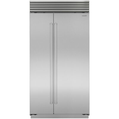 Sub-Zero Classic 42 in. 24.5 cu. ft. Built-In Smart Counter Depth Side-by-Side Refrigerator with Professional Handles, Internal Ice & Water Dispenser - Stainless Steel | CL4250SIDSP
