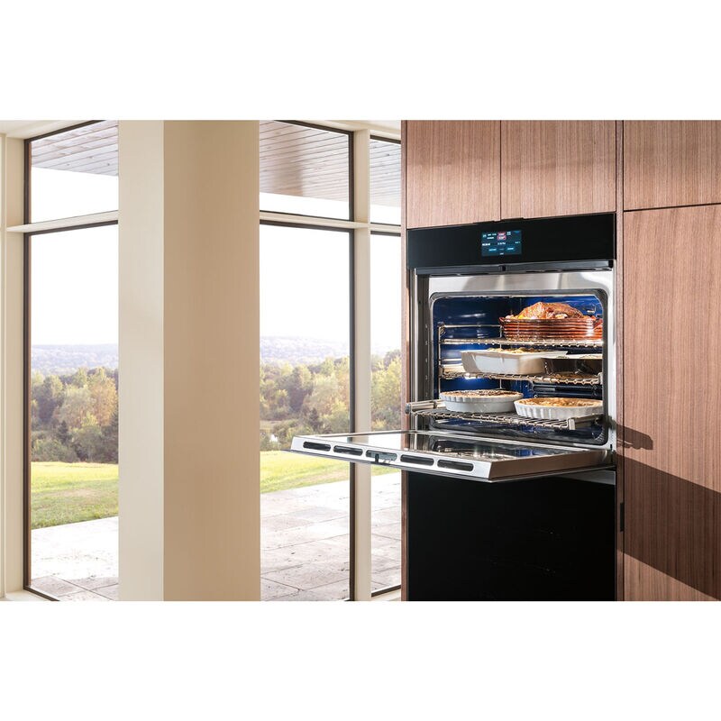 Wolf M Series 30 in. 10.2 cu. ft. Smart Top Control Electric Double Wall Oven with Standard Convection - Black, , hires