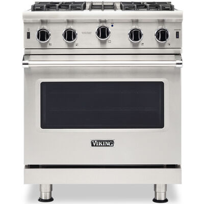 Viking 5 Series 30 in. 4 cu. ft. Standard Convection Gas Range with Open Burners - Stainless Steel | VGIC53024SSL