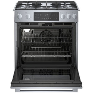 Bosch Benchmark 30 in. 4.8 cu. ft. Standard Convection Slide-In Gas Range with 5 Sealed Burners - Stainless Steel, , hires