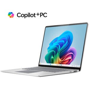 Microsoft Surface 15 in. Touchscreen Notebook with Copilot+ PC, Snapdragon X Elite CPU, Qualcomm Adreno GPU, 16 GB RAM, 256 GB SSD, up to 22 Hrs. of Battery Life & Windows 11 Home - Platinum, , hires