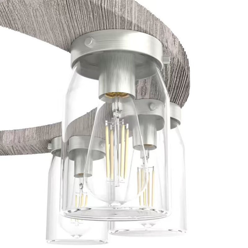 Hunter Devon Park 31 in. 9-Light Chandelier with Clear Glass - Brushed Nickel, , hires