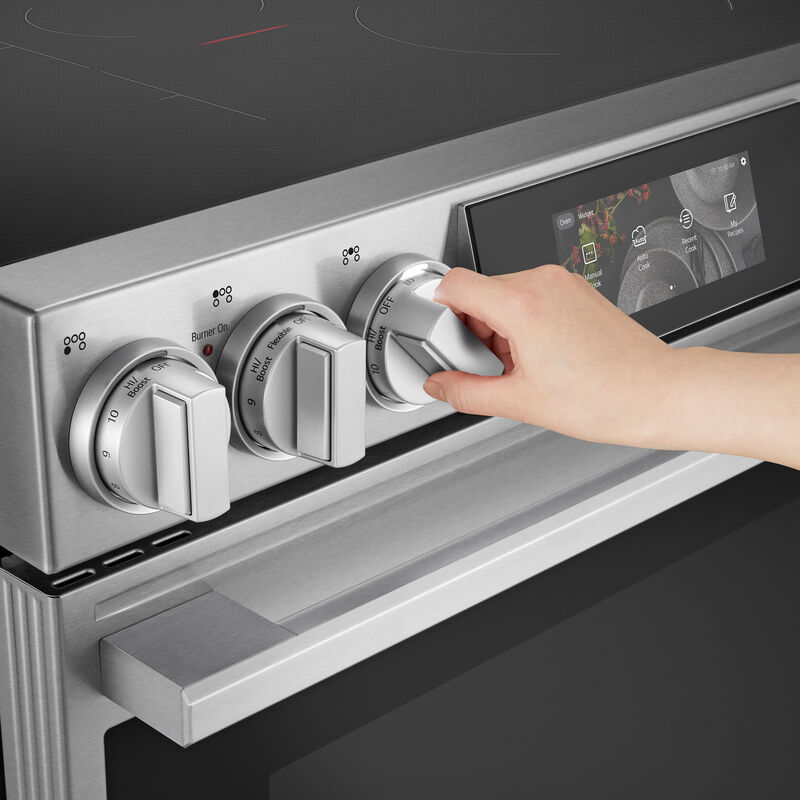 LG Signature 30 in. 6.3 cu. ft. Smart Air-Fry True European Convection Slide-in Electric Range with 4 Induction Burners & 1 Radiant Burner - PrintProof Stainless Steel, , hires