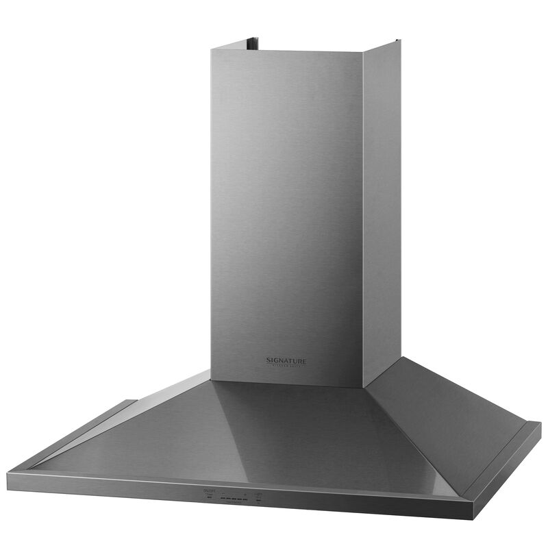 Signature Kitchen Suite 30 in. Chimney Style Smart Range Hood with 5 Speed Settings, 600 CFM & 1 LED Light - Stainless Steel, , hires
