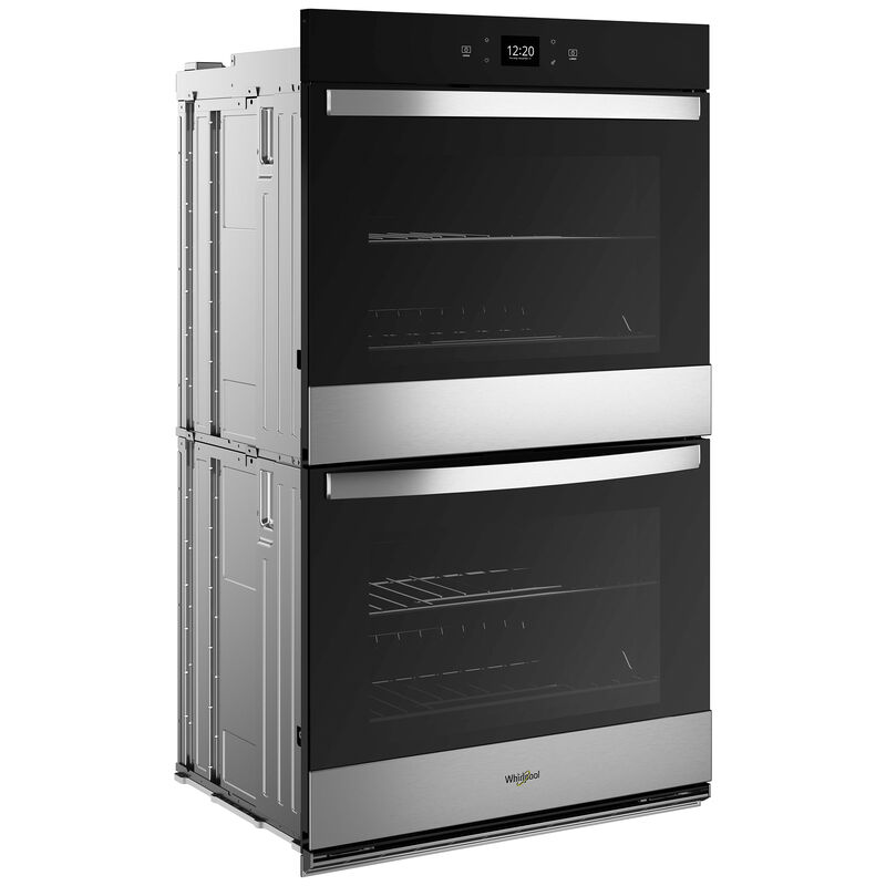 Whirlpool 27 in. 8.6 cu. ft. Smart Top Control Electric Double Wall Oven with Standard Convection - Fingerprint Resistant Stainless, , hires