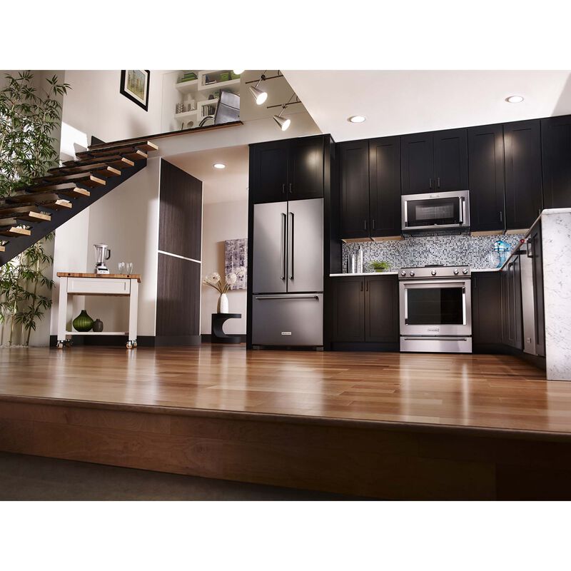 KitchenAid 30 in. 6.5 cu. ft. True European Convection Slide-In Gas Range with 5 Sealed Burners & Griddle - Stainless Steel, , hires