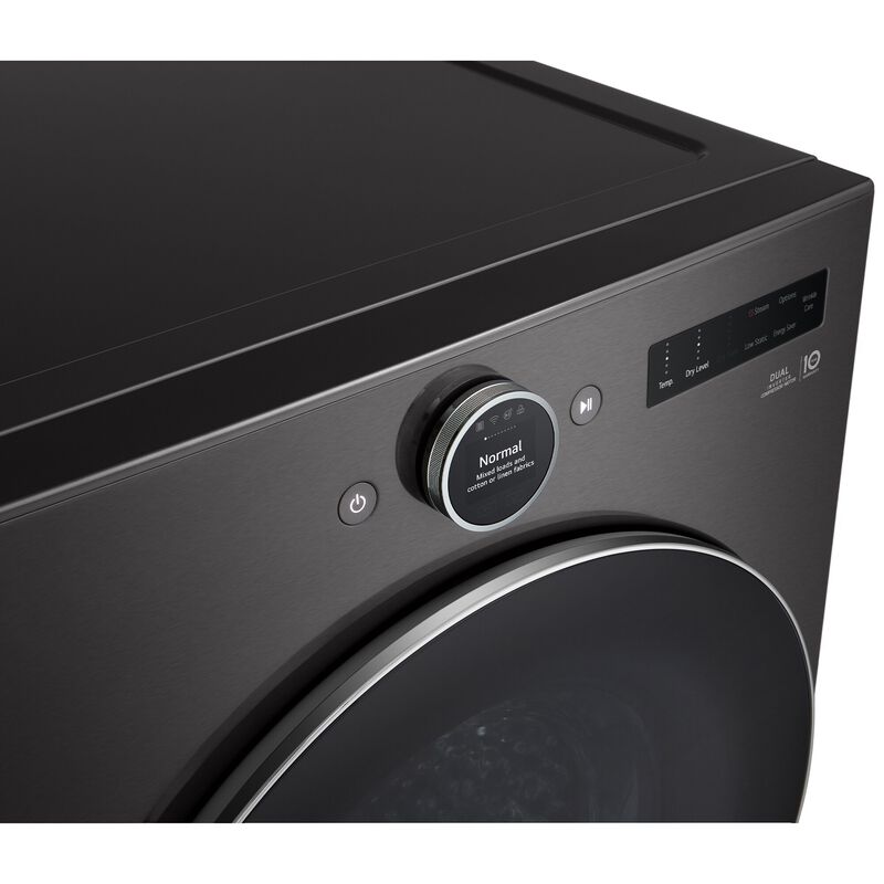 LG 27 in. 7.8 cu. ft. Smart Stackable Ventless Electric Dryer with Heat Pump & Sensor Dry - Black Steel, , hires