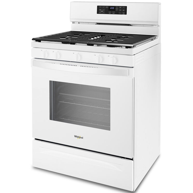 Whirlpool 30 in. 5.0 cu. ft. Air Fry Convection Oven Freestanding Gas Range with 5 Sealed Burners - White, , hires