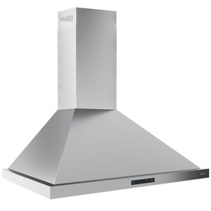 Zephyr 30" Chimney Style Range Hood with 4 Speed Settings, 600 CFM, Convertible Venting & 2 LED Lights - Stainless Steel, , hires