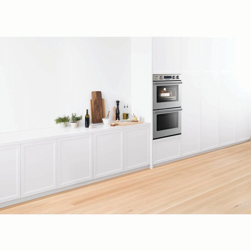 Fisher Paykel Pro Series 7 30 in. 8.2 cu. ft. Top Control Electric Double Wall Oven with True European Convection - Stainless Steel, , hires
